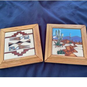 Vintage Ceramic Southwest Tile Set